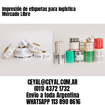 Impresión de etiquetas para logística Mercado Libre