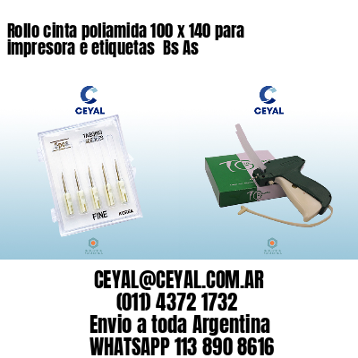 Rollo cinta poliamida 100 x 140 para impresora e etiquetas  Bs As