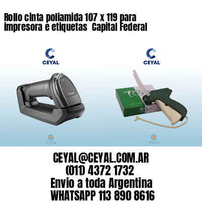 Rollo cinta poliamida 107 x 119 para impresora e etiquetas  Capital Federal