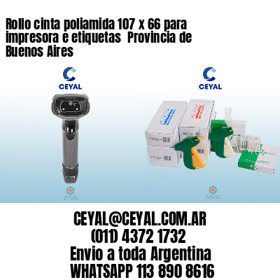 Rollo cinta poliamida 107 x 66 para impresora e etiquetas  Provincia de Buenos Aires