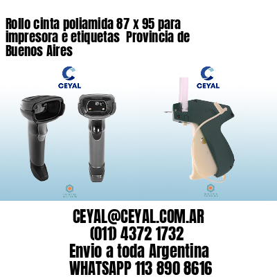 Rollo cinta poliamida 87 x 95 para impresora e etiquetas  Provincia de Buenos Aires