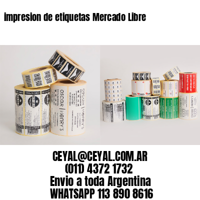 impresion de etiquetas Mercado Libre