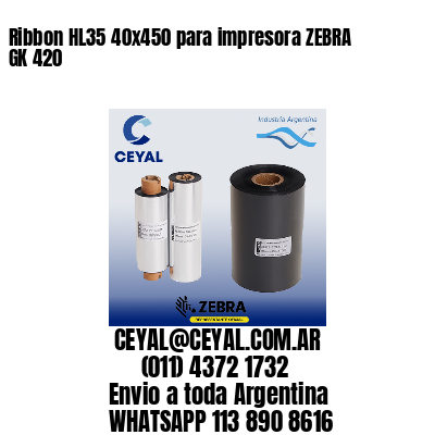 Ribbon HL35 40×450 para impresora ZEBRA GK 420