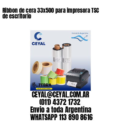 Ribbon de cera 33×500 para impresora TSC de escritorio