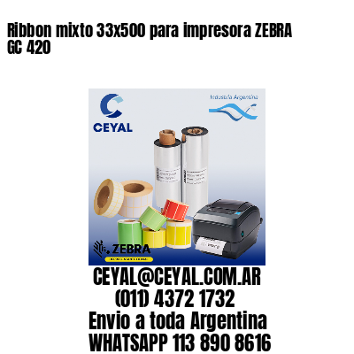 Ribbon mixto 33×500 para impresora ZEBRA GC 420