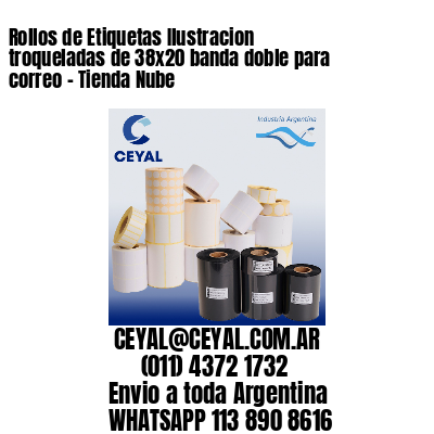 Rollos de Etiquetas Ilustracion troqueladas de 38×20 banda doble para correo – Tienda Nube