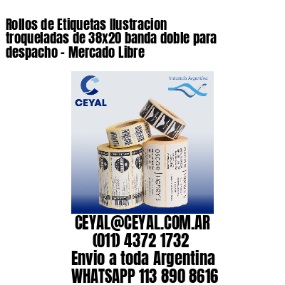 Rollos de Etiquetas Ilustracion troqueladas de 38×20 banda doble para despacho – Mercado Libre