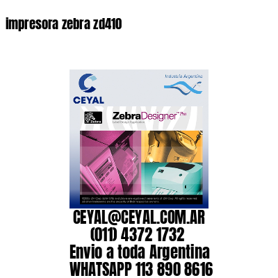 impresora zebra zd410