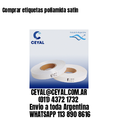 Comprar etiquetas poliamida satin