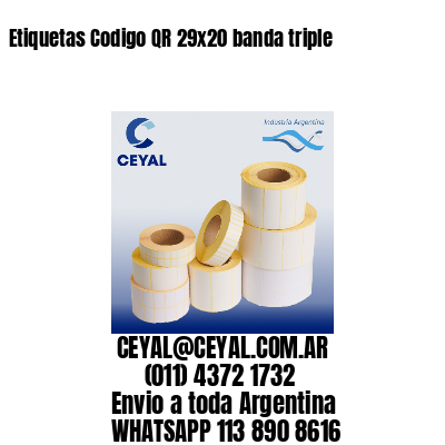 Etiquetas Codigo QR 29×20 banda triple