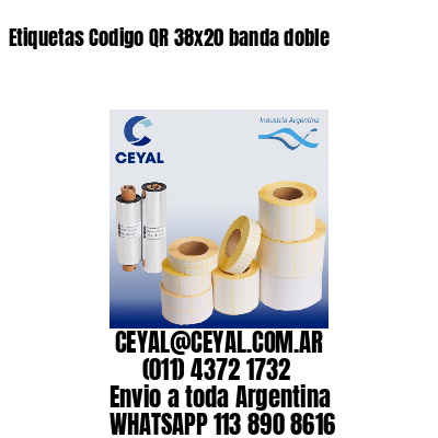 Etiquetas Codigo QR 38×20 banda doble