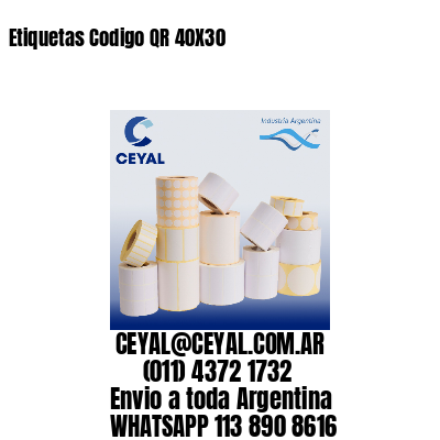 Etiquetas Codigo QR 40X30