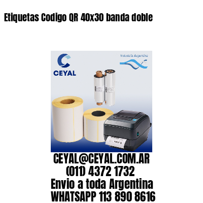 Etiquetas Codigo QR 40×30 banda doble