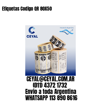 Etiquetas Codigo QR 80X50