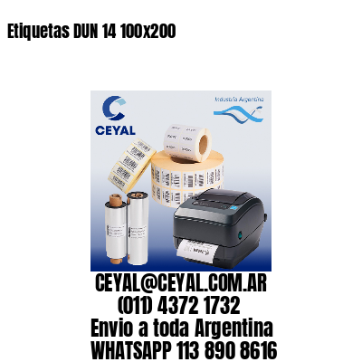 Etiquetas DUN 14 100×200