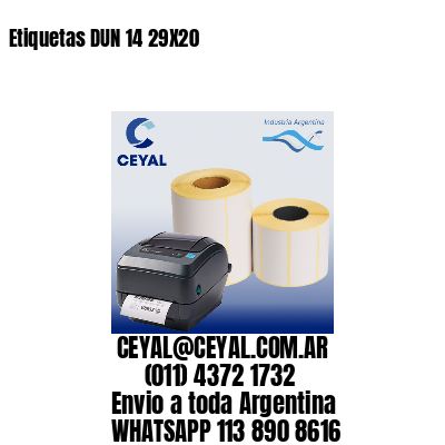 Etiquetas DUN 14 29X20