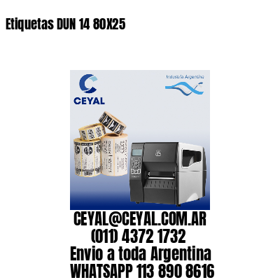 Etiquetas DUN 14 80X25