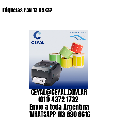 Etiquetas EAN 13 64X32