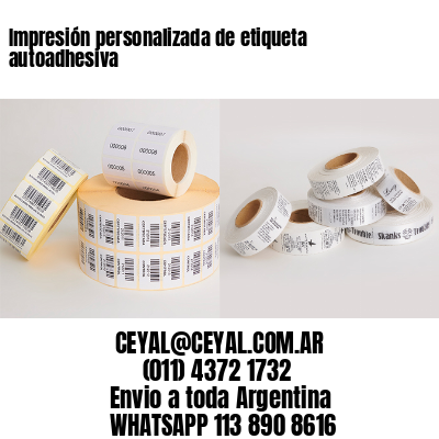 Impresión personalizada de etiqueta autoadhesiva