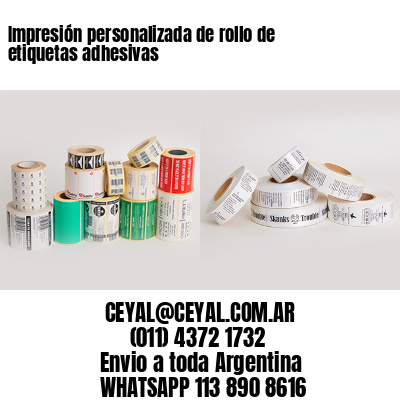 Impresión personalizada de rollo de etiquetas adhesivas