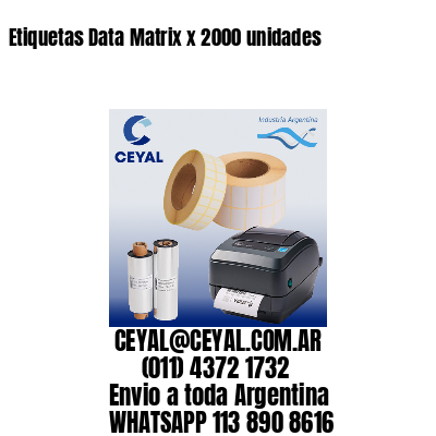 Etiquetas Data Matrix x 2000 unidades