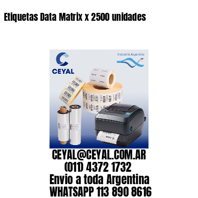 Etiquetas Data Matrix x 2500 unidades