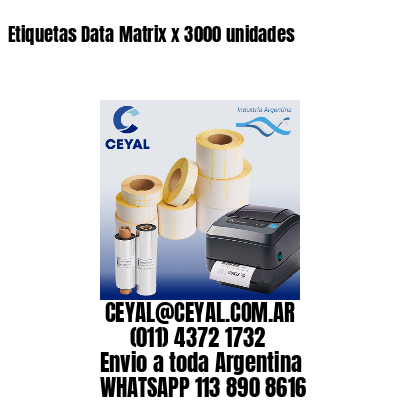 Etiquetas Data Matrix x 3000 unidades