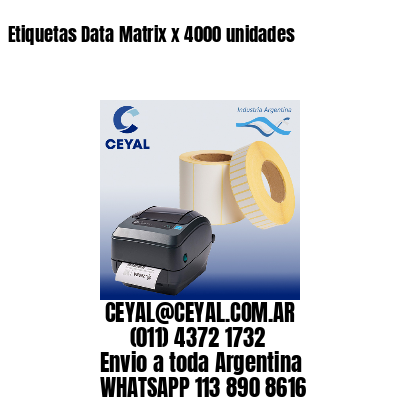 Etiquetas Data Matrix x 4000 unidades