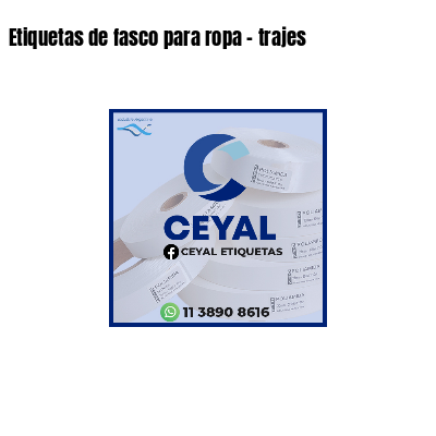 Etiquetas de fasco para ropa - trajes