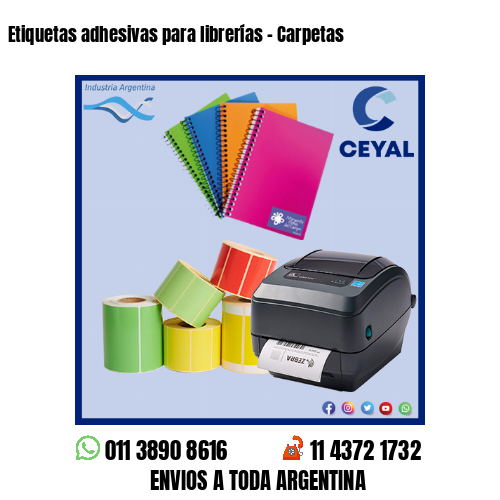 Etiquetas adhesivas para librerías – Carpetas