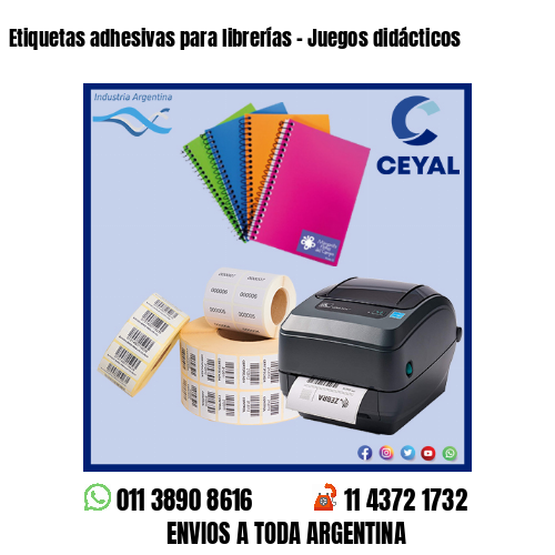 Etiquetas adhesivas para librerías – Juegos didácticos