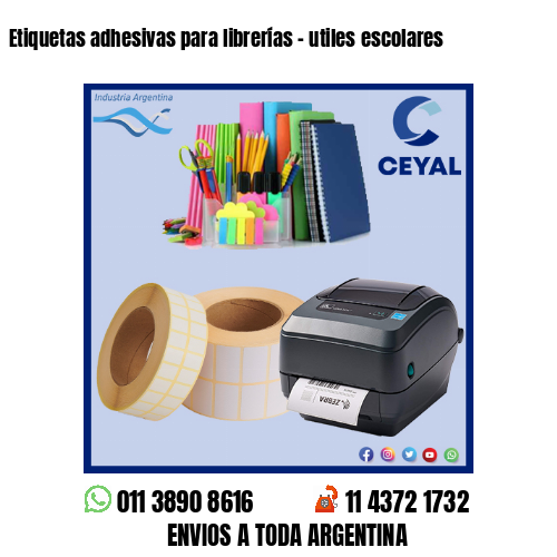 Etiquetas adhesivas para librerías – utiles escolares
