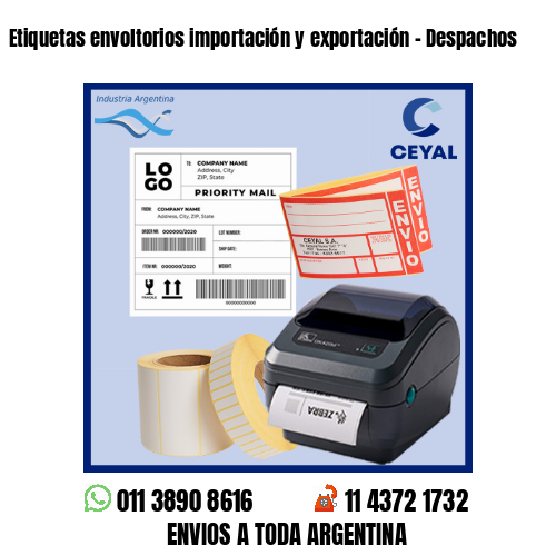 Etiquetas envoltorios importación y exportación – Despachos