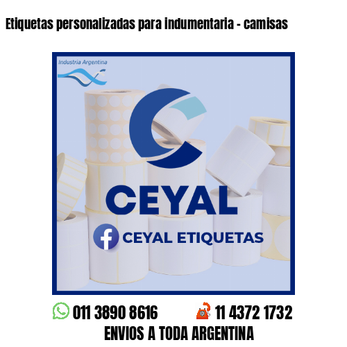 Etiquetas personalizadas para indumentaria - camisas