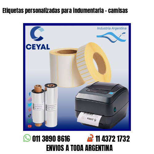 Etiquetas personalizadas para indumentaria – camisas
