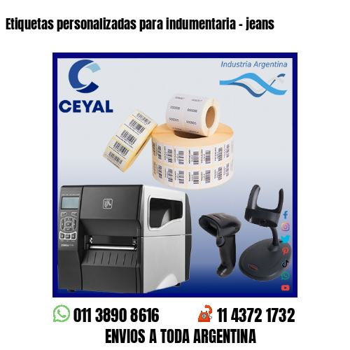 Etiquetas personalizadas para indumentaria – jeans