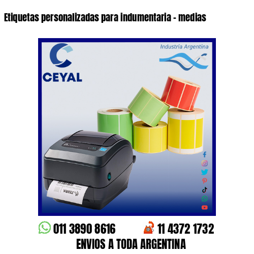 Etiquetas personalizadas para indumentaria – medias