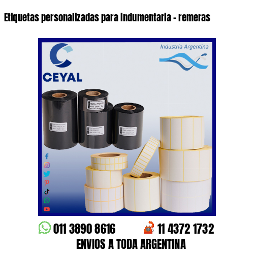 Etiquetas personalizadas para indumentaria – remeras