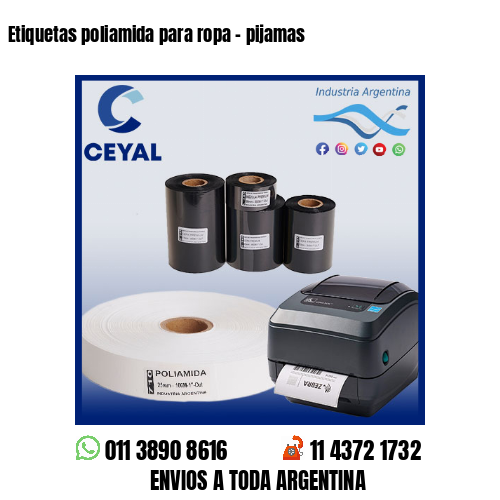 Etiquetas poliamida para ropa – pijamas