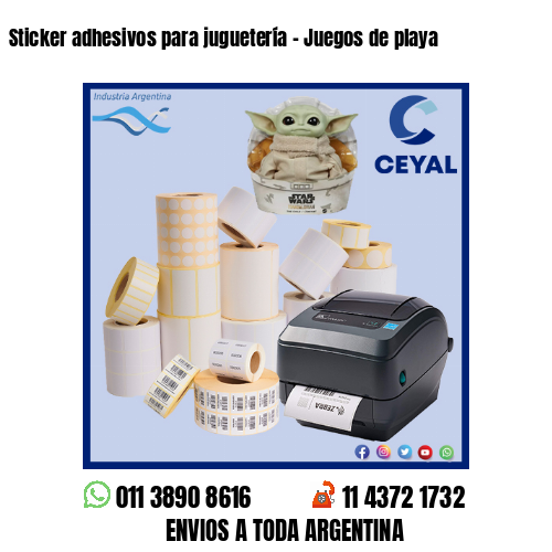 Sticker adhesivos para juguetería – Juegos de playa