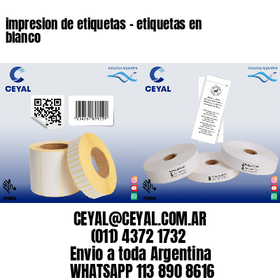 impresion de etiquetas – etiquetas en blanco