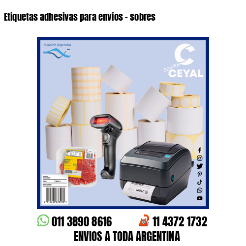 Etiquetas adhesivas para envíos – sobres