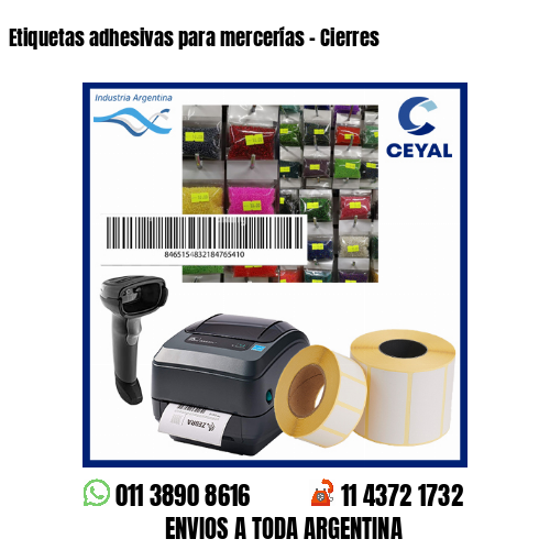 Etiquetas adhesivas para mercerías – Cierres