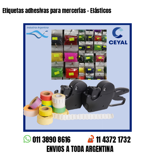 Etiquetas adhesivas para mercerías – Elásticos