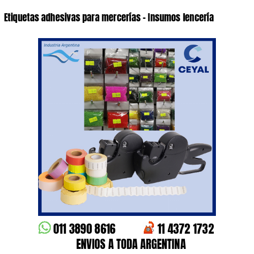 Etiquetas adhesivas para mercerías – Insumos lencería