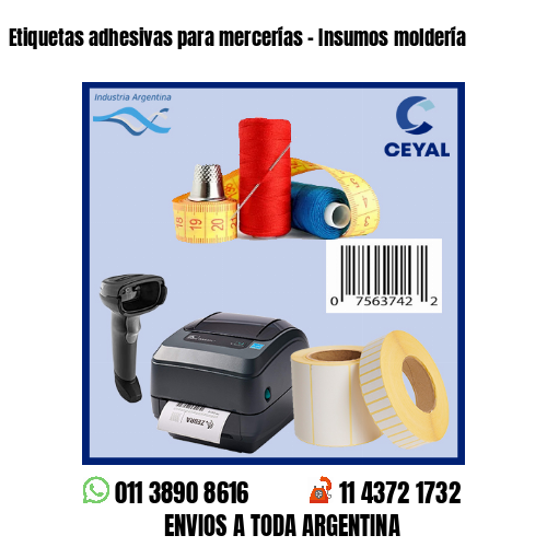 Etiquetas adhesivas para mercerías – Insumos moldería