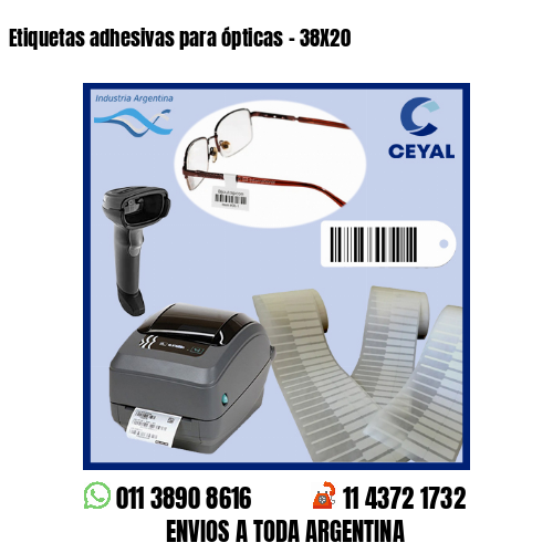 Etiquetas adhesivas para ópticas – 38X20