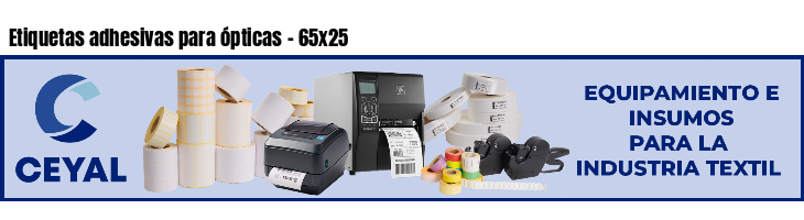 Etiquetas adhesivas para ópticas - 65x25
