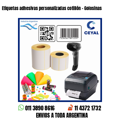 Etiquetas adhesivas personalizadas cotillón – Golosinas
