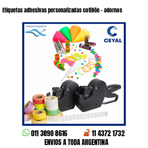 Etiquetas adhesivas personalizadas cotillón – adornos